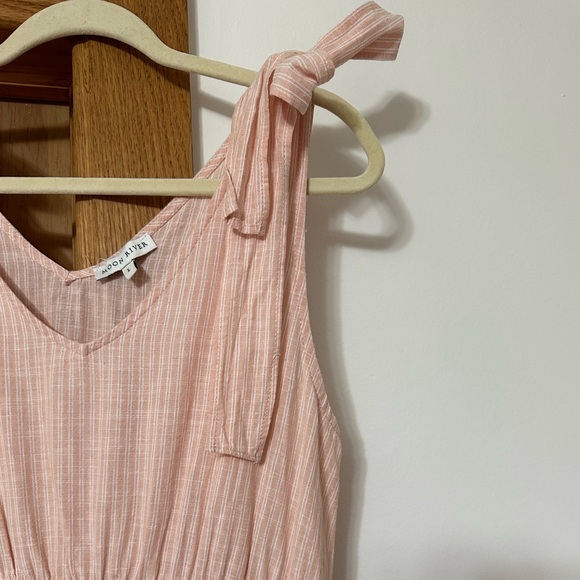 Large Moon River Pinstripe Jumper Dress - Picture 2 of 4